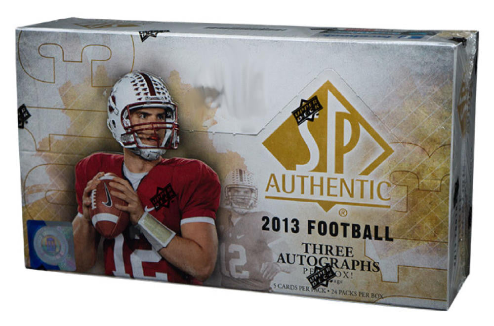 2013 Upper Deck SP Authentic Football Hobby Box - 24 packs - 3 Autos Box