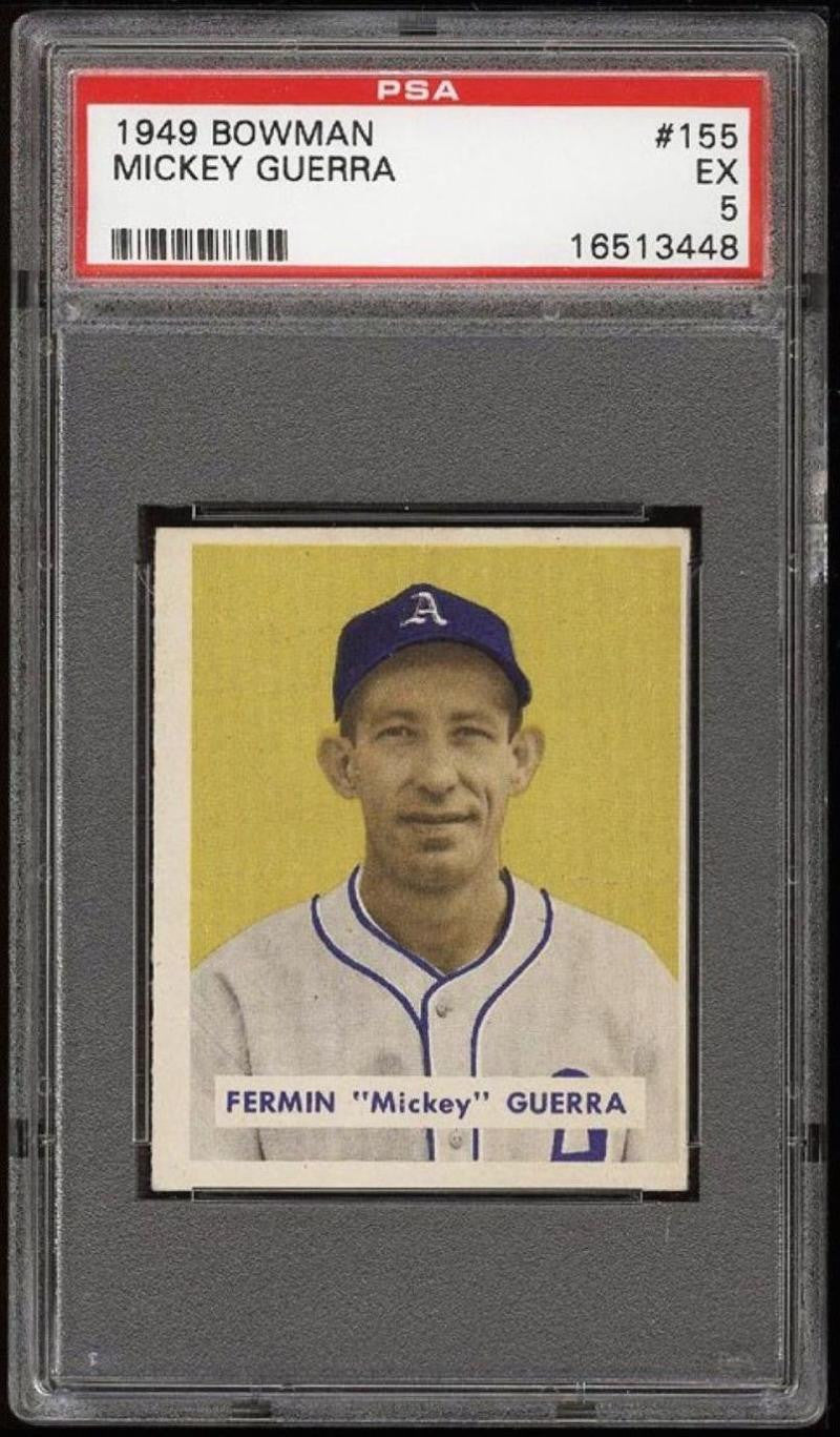 1949 Bowman #155 FERMIN "MICKEY" GUERRA PSA 5 Baseball Card MLB