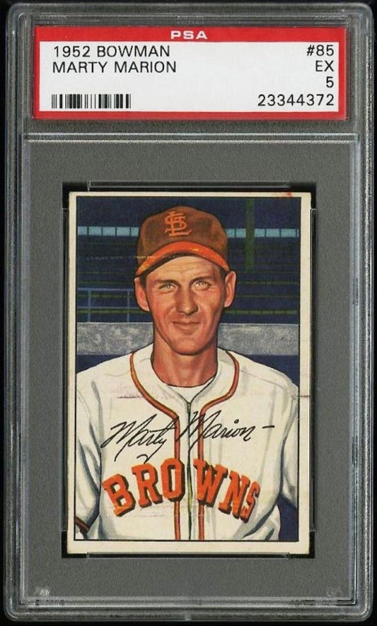 1952 Bowman #85 MARTY MARION PSA 5 Baseball Card MLB