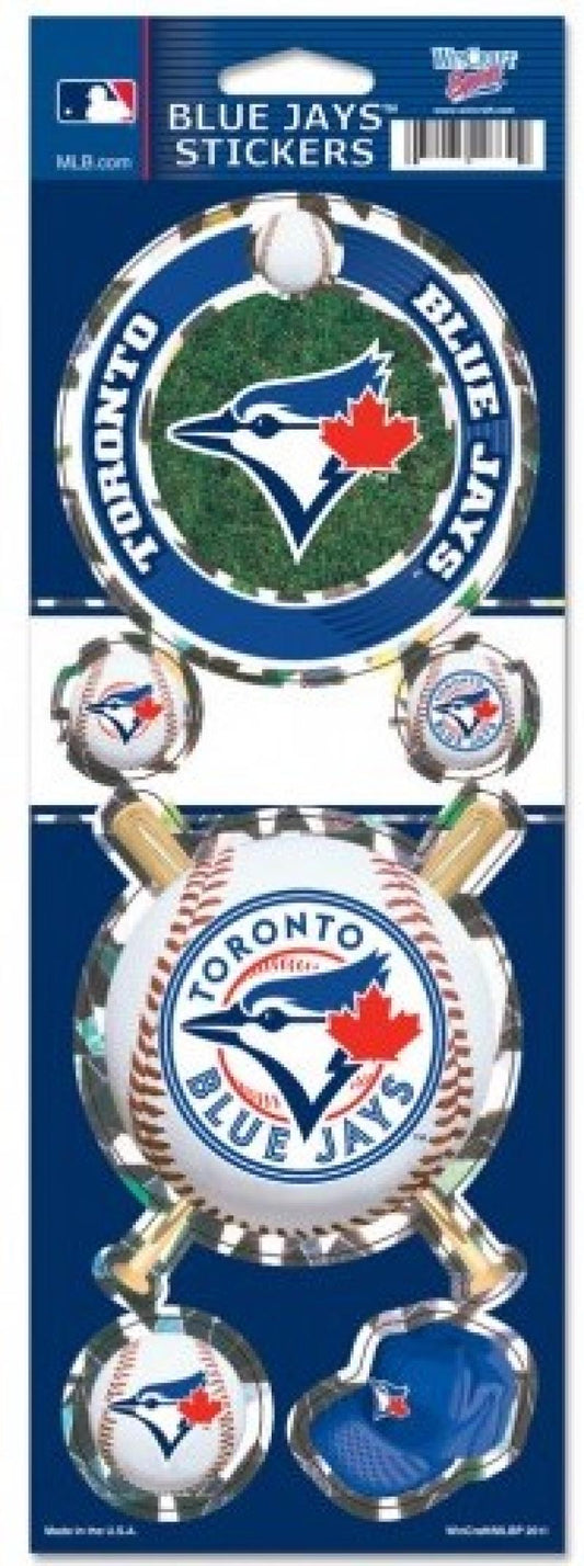 Wincraft Toronto Blue Jays Prismatic Decals MLB 4"x 11" In/Outdoor Sticker Image 1