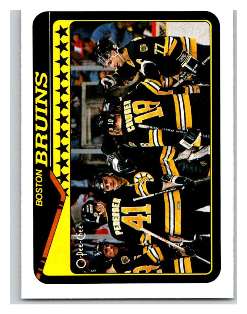 1990-91 O-Pee-Chee #165 Bruins Team Mint  Image 1