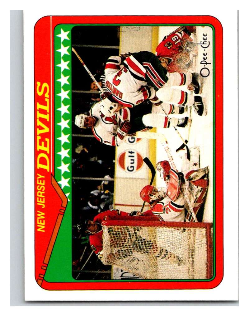 1990-91 O-Pee-Chee #284 Devils Team Mint  Image 1