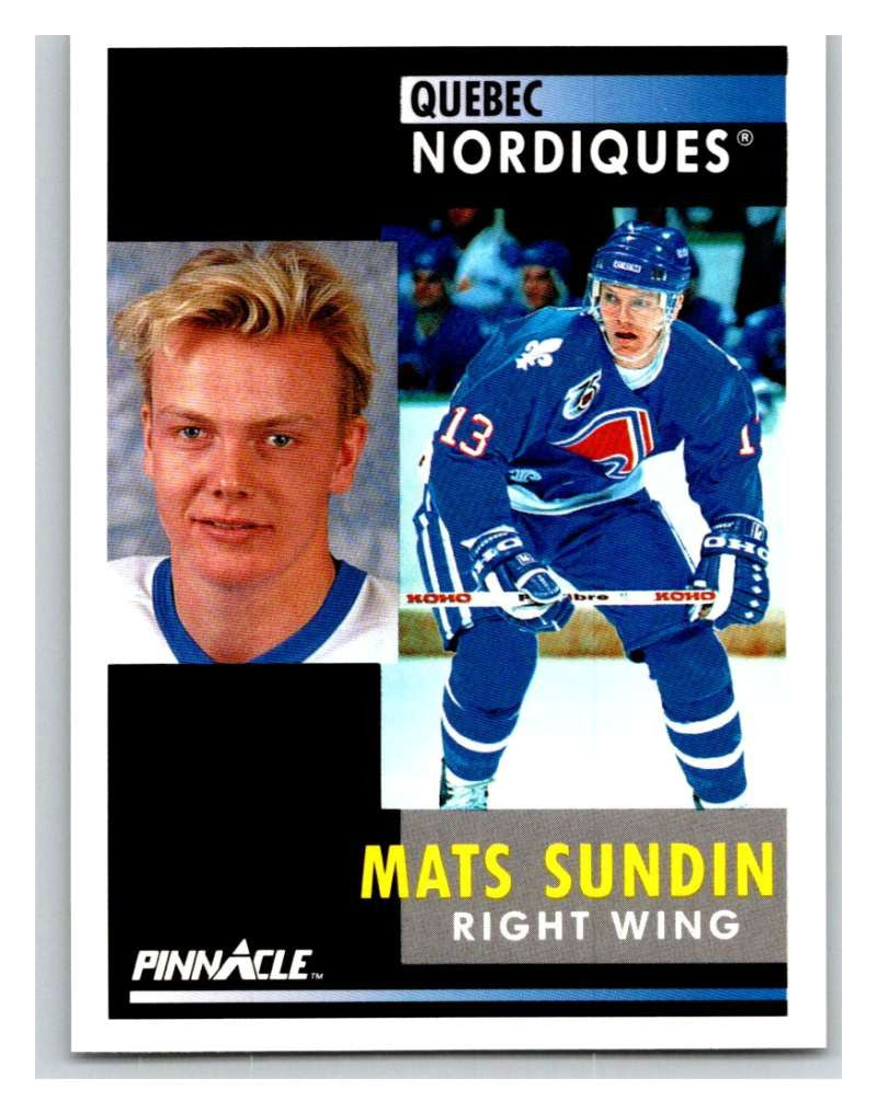 1991-92 Pinnacle #10 Mats Sundin Nordiques