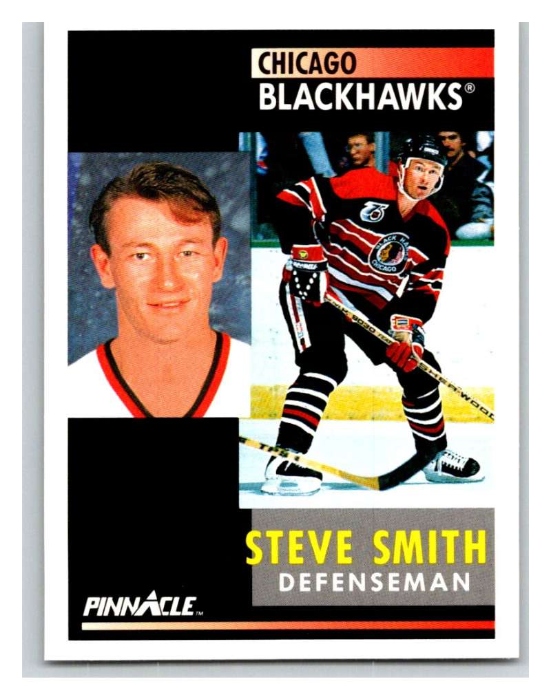 1991-92 Pinnacle #18 Steve Smith Blackhawks Image 1