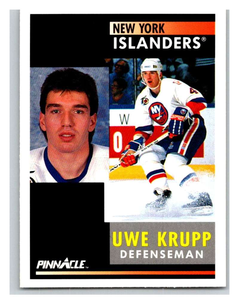 1991-92 Pinnacle #19 Uwe Krupp NY Islanders Image 1