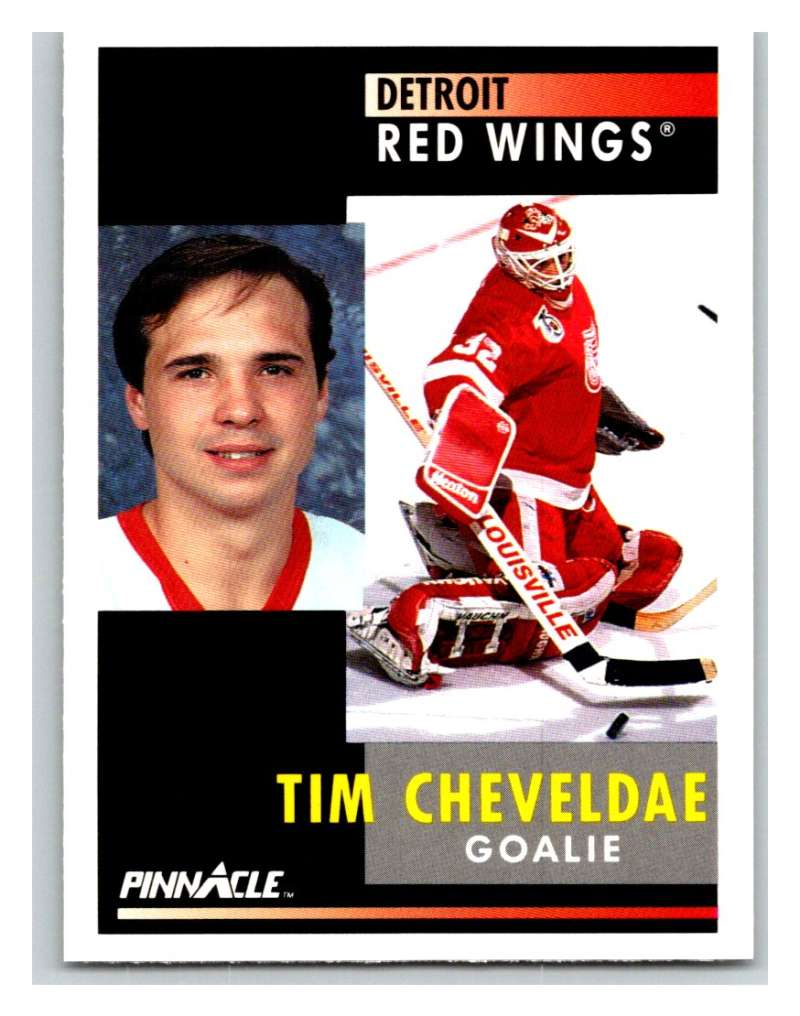 1991-92 Pinnacle #21 Tim Cheveldae Red Wings Image 1