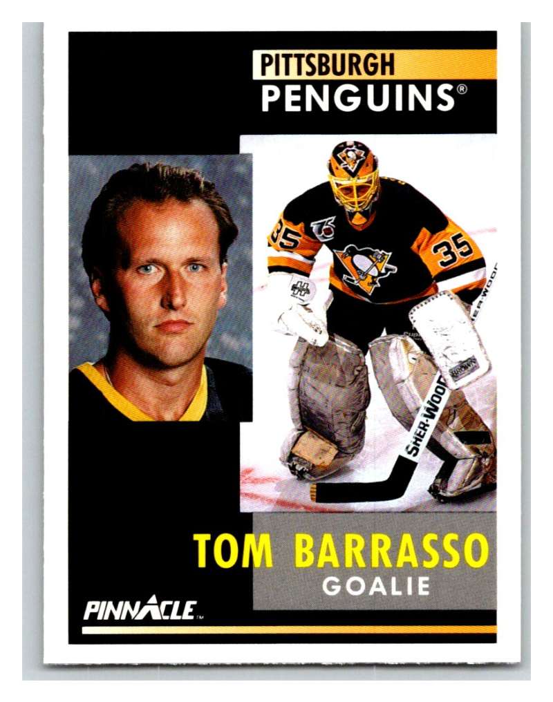 1991-92 Pinnacle #44 Tom Barrasso Penguins Image 1