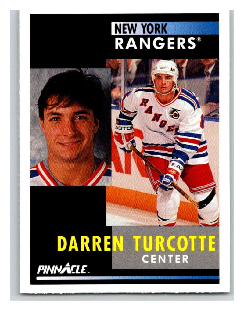 1991-92 Pinnacle #47 Darren Turcotte NY Rangers Image 1