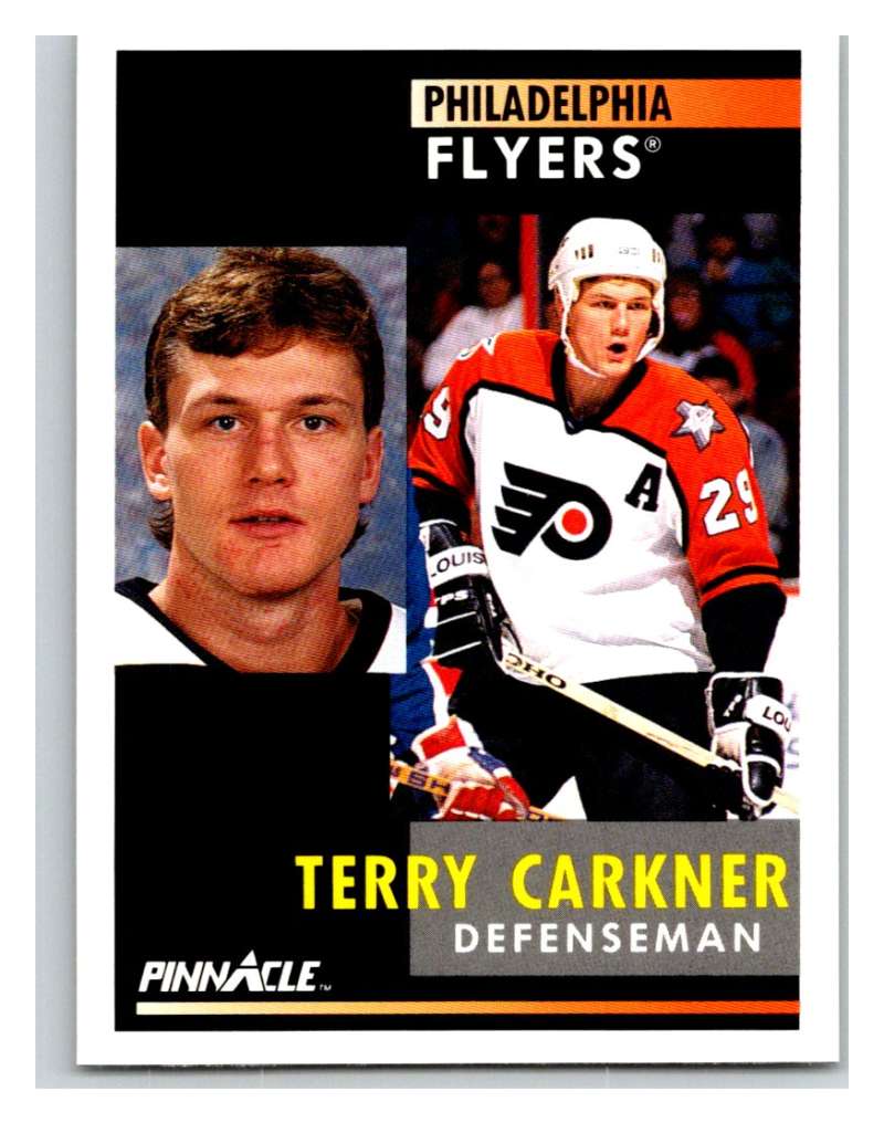 1991-92 Pinnacle #51 Terry Carkner Flyers Image 1