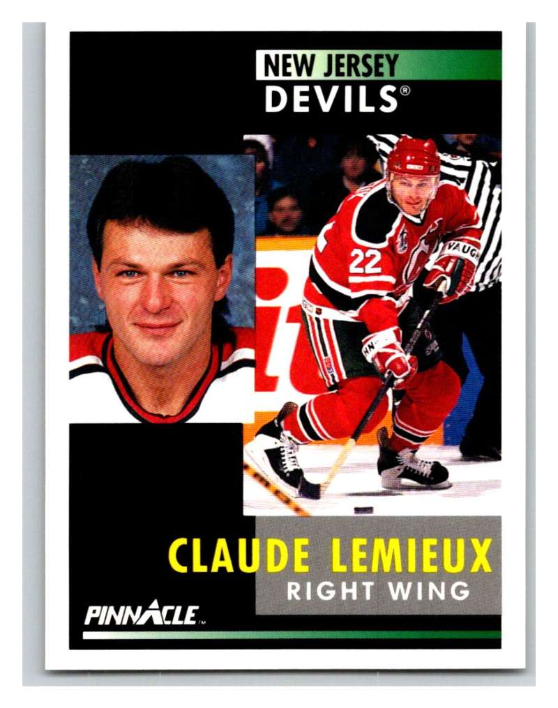 1991-92 Pinnacle #70 Claude Lemieux NJ Devils Image 1