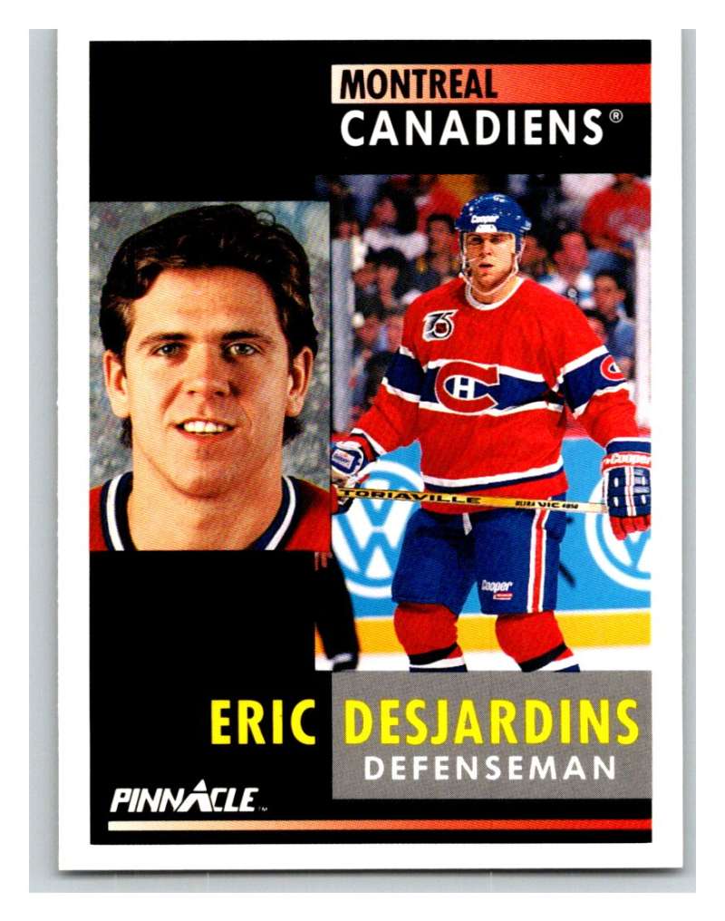 1991-92 Pinnacle #73 Eric Desjardins Canadiens Image 1
