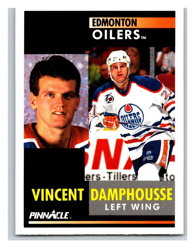 1991-92 Pinnacle #91 Vincent Damphousse Oilers Image 1