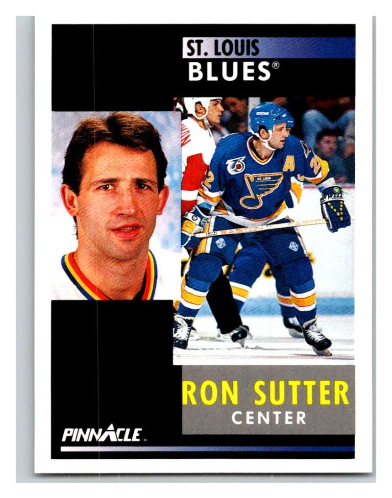1991-92 Pinnacle #95 Ron Sutter Blues Image 1