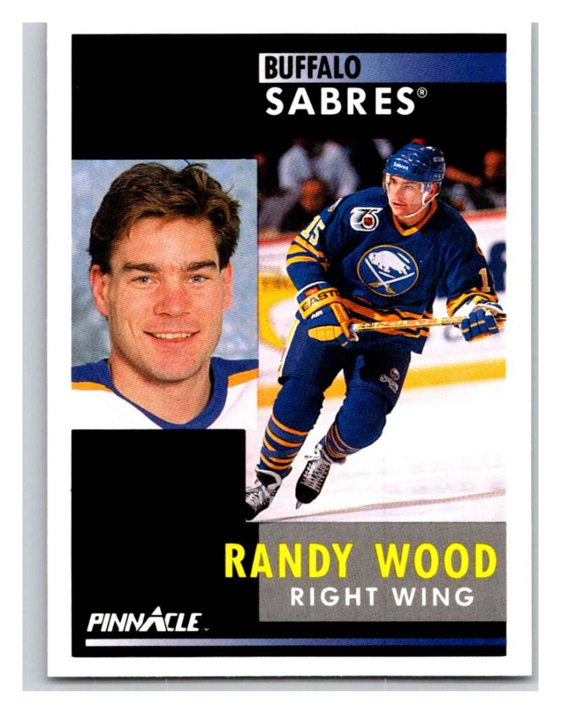 1991-92 Pinnacle #104 Randy Wood Sabres Image 1