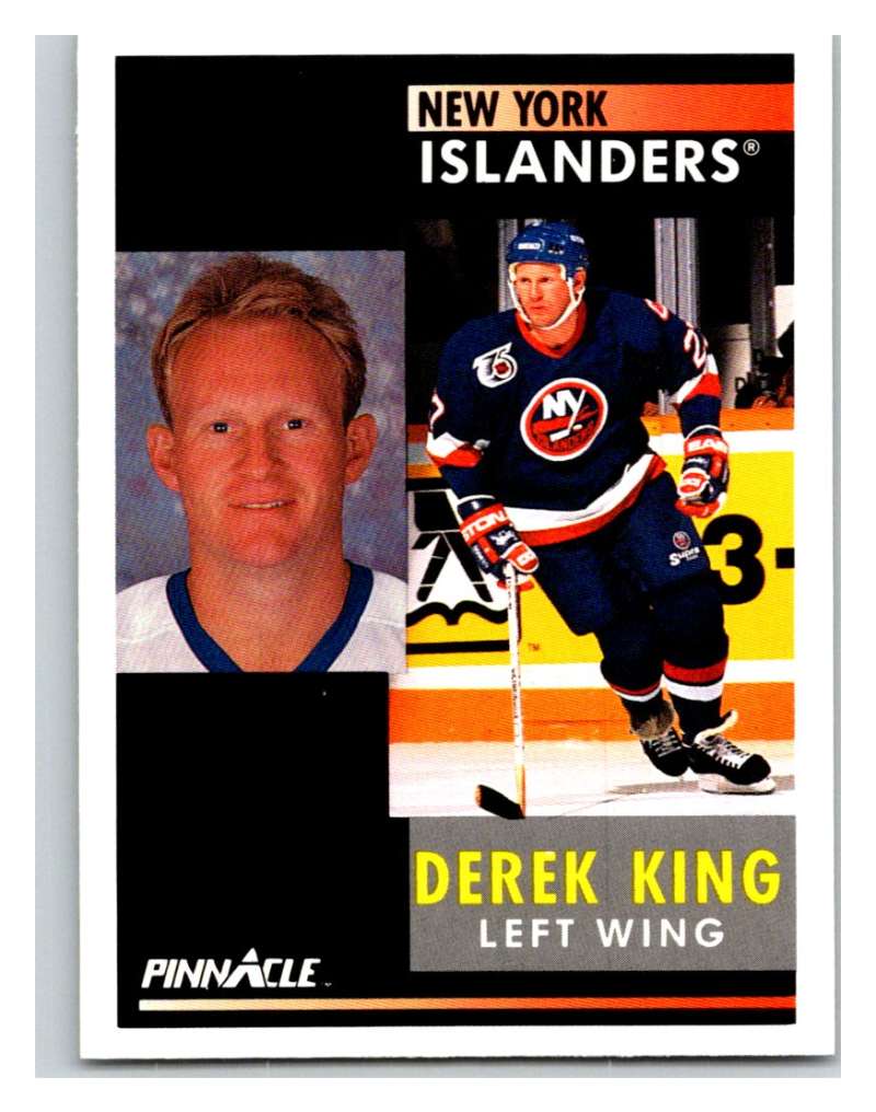 1991-92 Pinnacle #107 Derek King NY Islanders Image 1