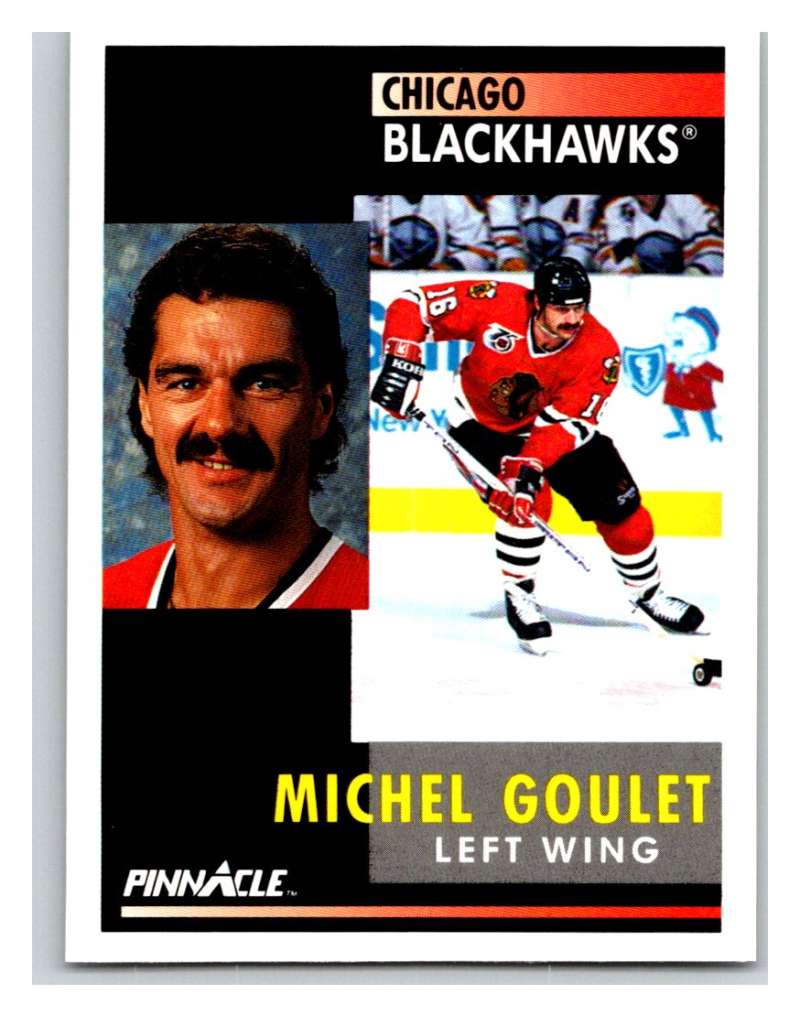 1991-92 Pinnacle #109 Michel Goulet Blackhawks Image 1
