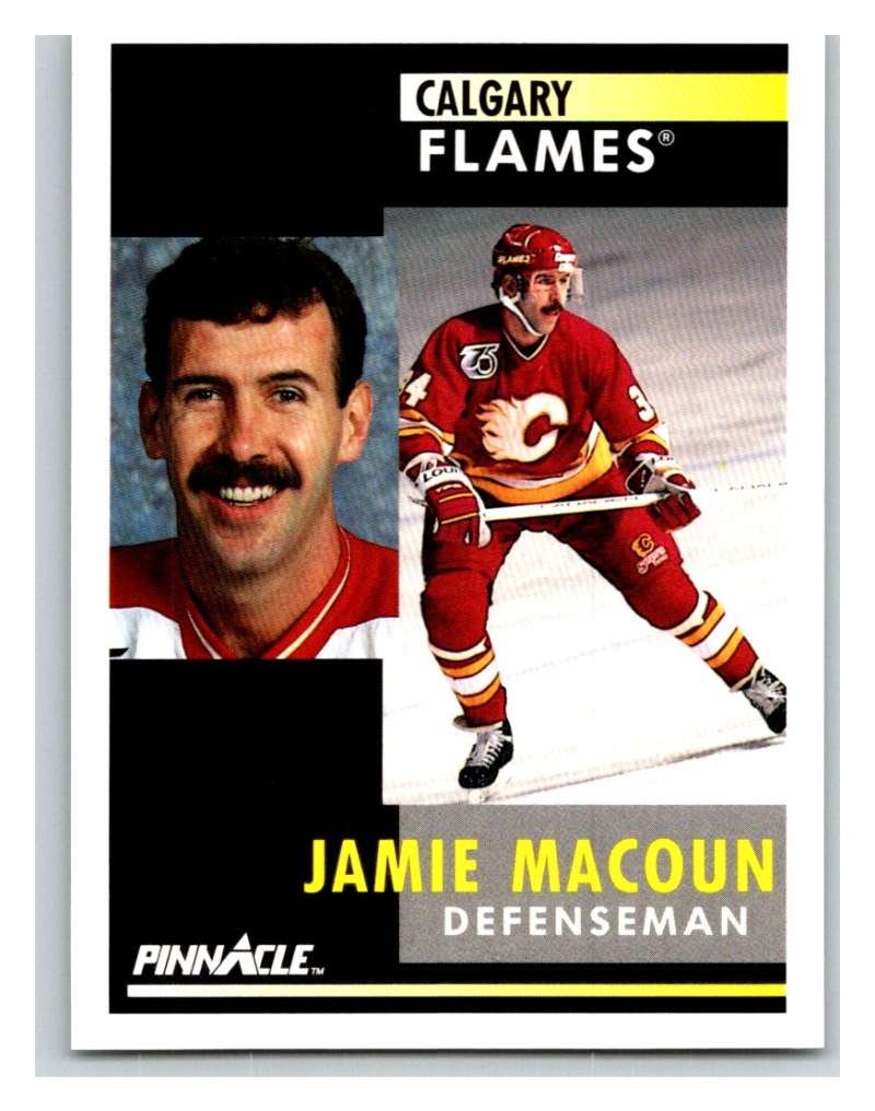 1991-92 Pinnacle #114 Jamie Macoun Flames Image 1