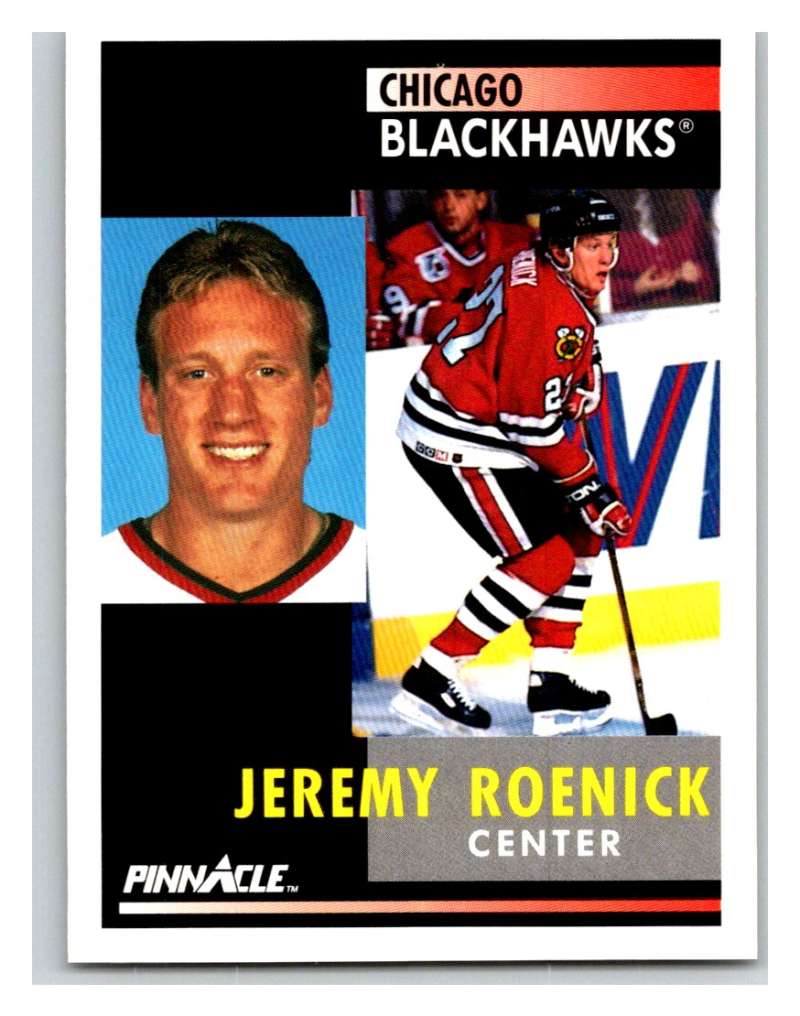 1991-92 Pinnacle #120 Jeremy Roenick Blackhawks Image 1