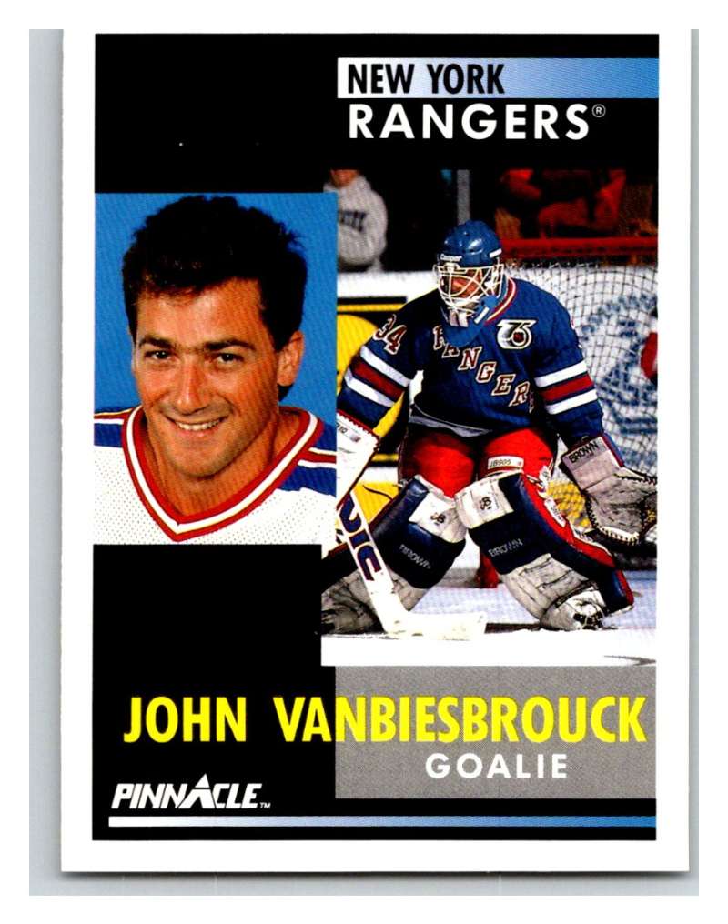 1991-92 Pinnacle #121 John Vanbiesbrouck NY Rangers Image 1