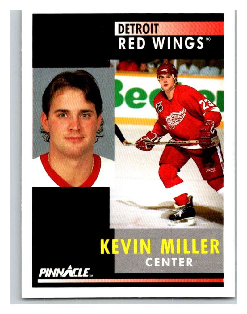 1991-92 Pinnacle #133 Kevin Miller Red Wings Image 1