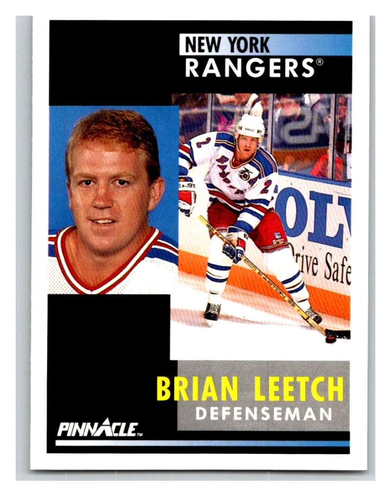 1991-92 Pinnacle #136 Brian Leetch NY Rangers Image 1