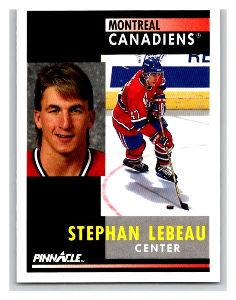 1991-92 Pinnacle #139 Stephan Lebeau Canadiens Image 1