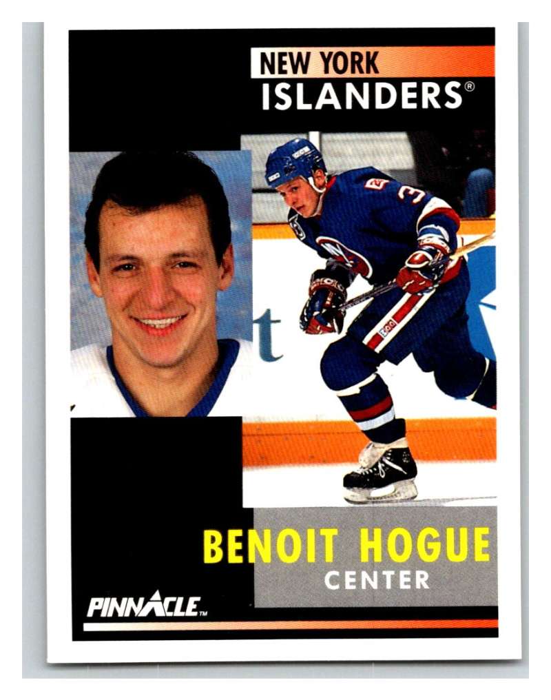 1991-92 Pinnacle #146 Benoit Hogue NY Islanders Image 1