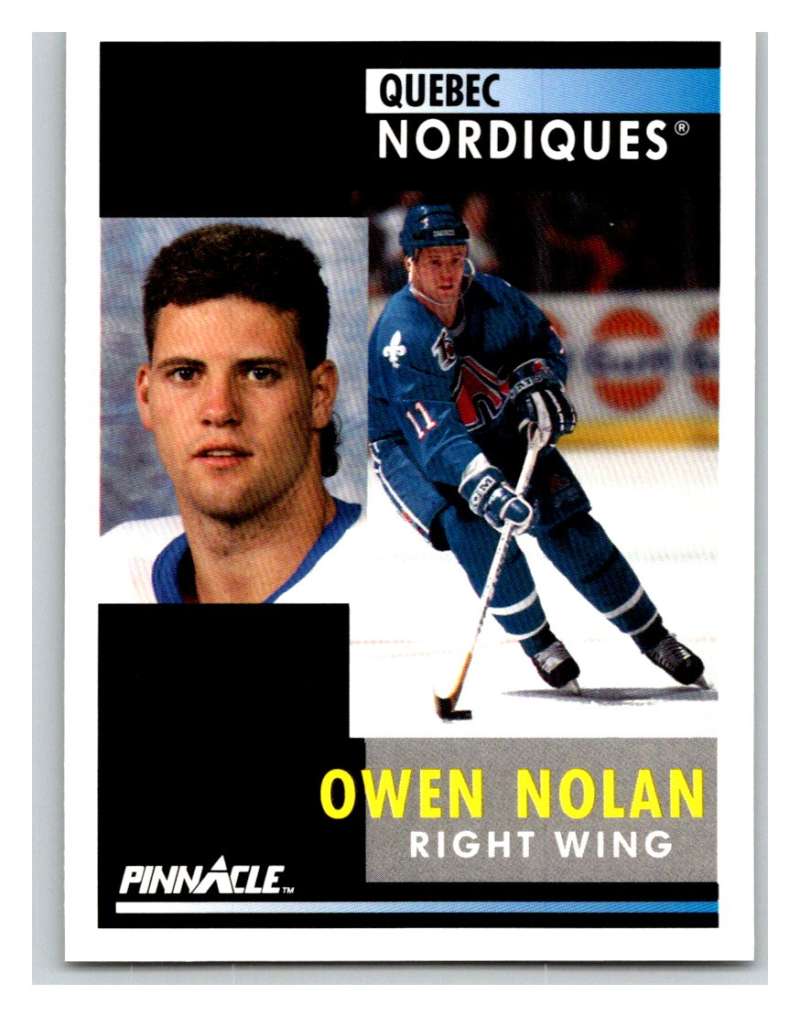 1991-92 Pinnacle #156 Owen Nolan Nordiques Image 1