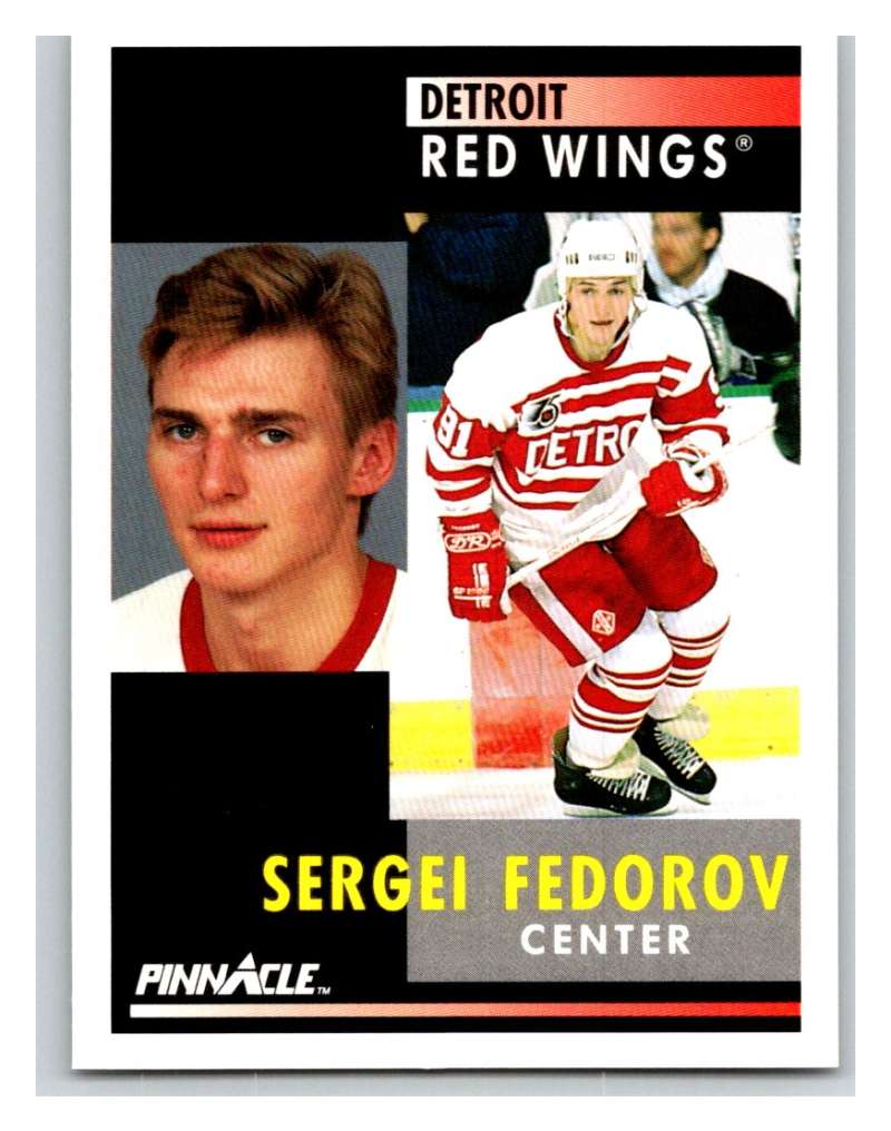 1991-92 Pinnacle #157 Sergei Fedorov Red Wings Image 1