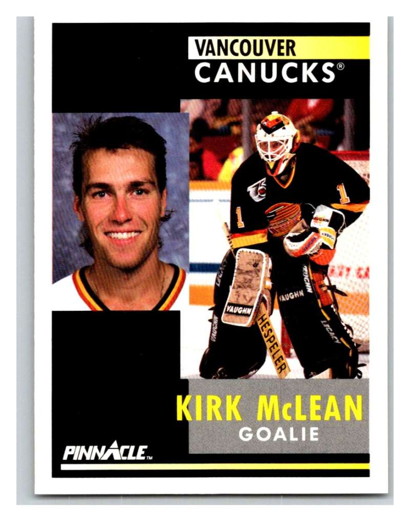 1991-92 Pinnacle #158 Kirk McLean Canucks Image 1