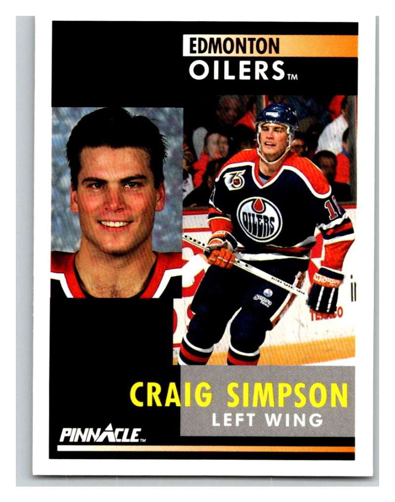 1991-92 Pinnacle #196 Craig Simpson Oilers Image 1
