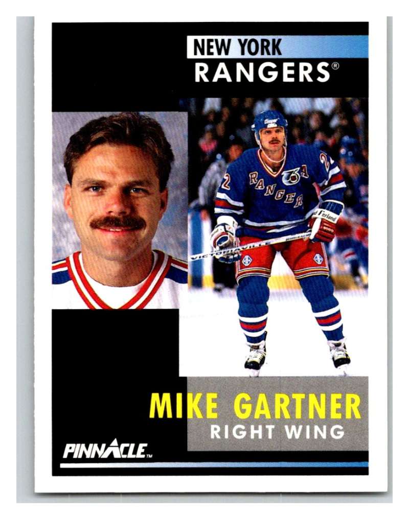 1991-92 Pinnacle #202 Mike Gartner NY Rangers Image 1