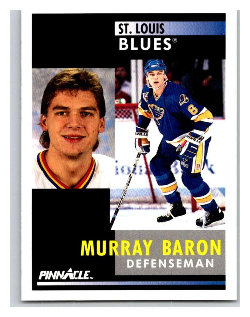 1991-92 Pinnacle #204 Murray Baron Blues Image 1