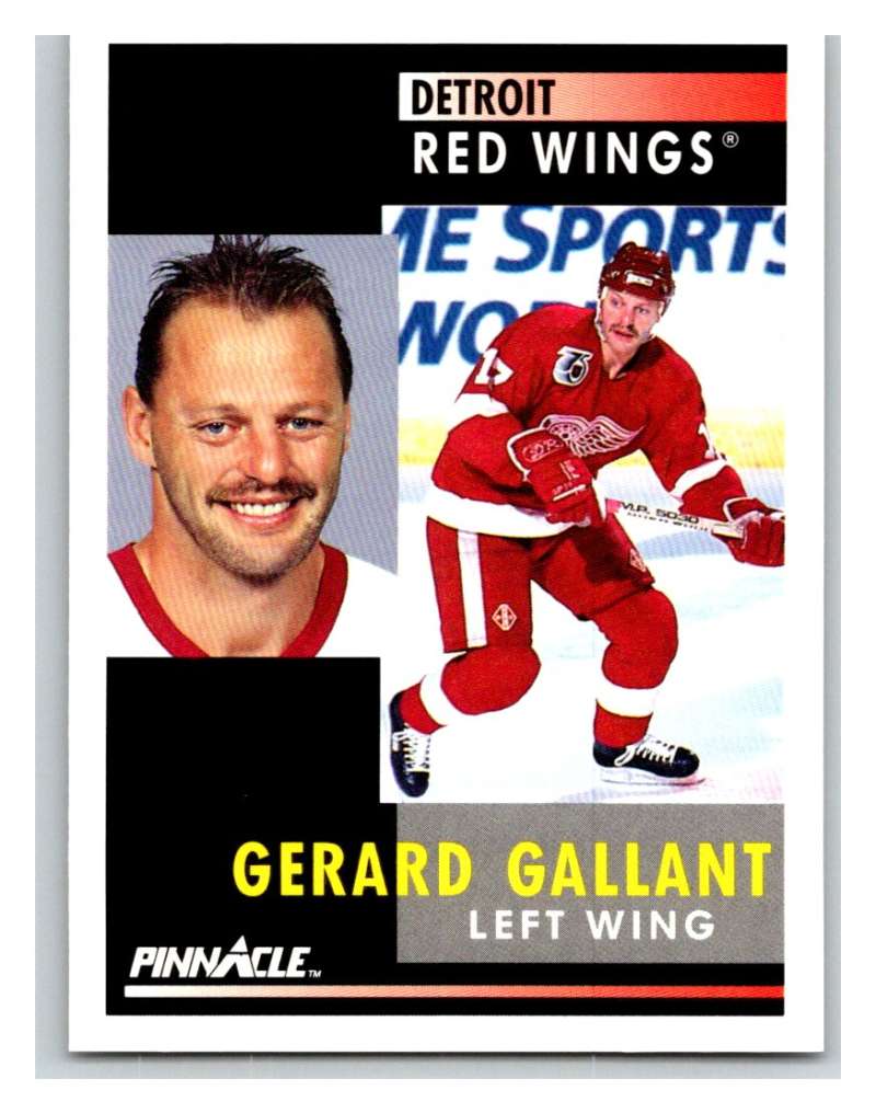 1991-92 Pinnacle #205 Gerard Gallant Red Wings Image 1