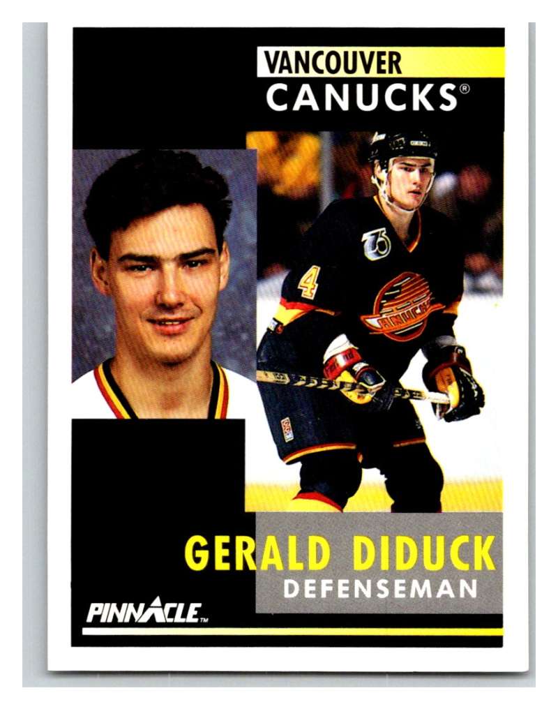 1991-92 Pinnacle #211 Gerald Diduck Canucks Image 1