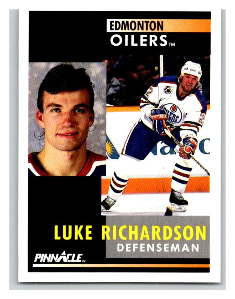1991-92 Pinnacle #212 Luke Richardson Oilers Image 1