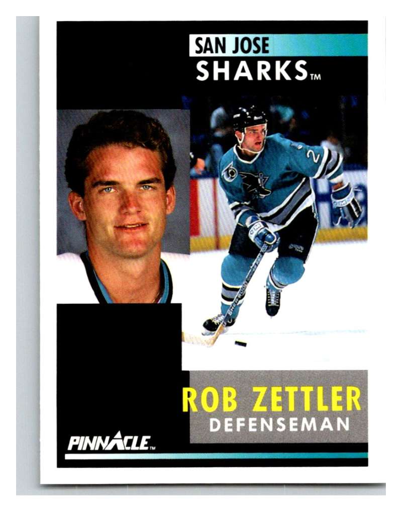 1991-92 Pinnacle #213 Rob Zettler Sharks Image 1