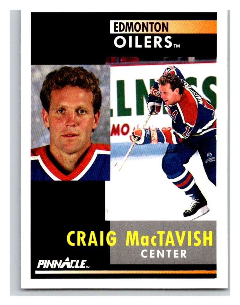 1991-92 Pinnacle #215 Craig MacTavish Oilers Image 1