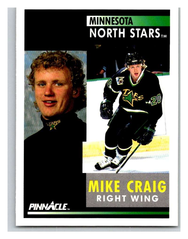1991-92 Pinnacle #219 Mike Craig North Stars Image 1