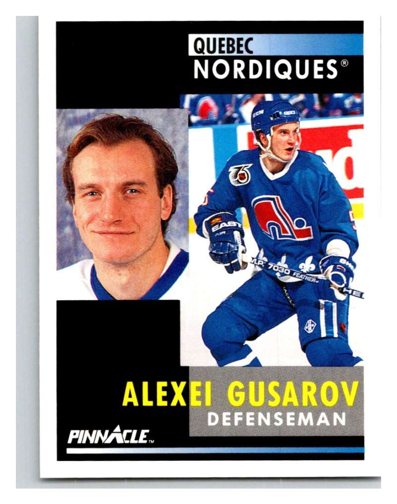 1991-92 Pinnacle #230 Alexei Gusarov RC Rookie Nordiques Image 1