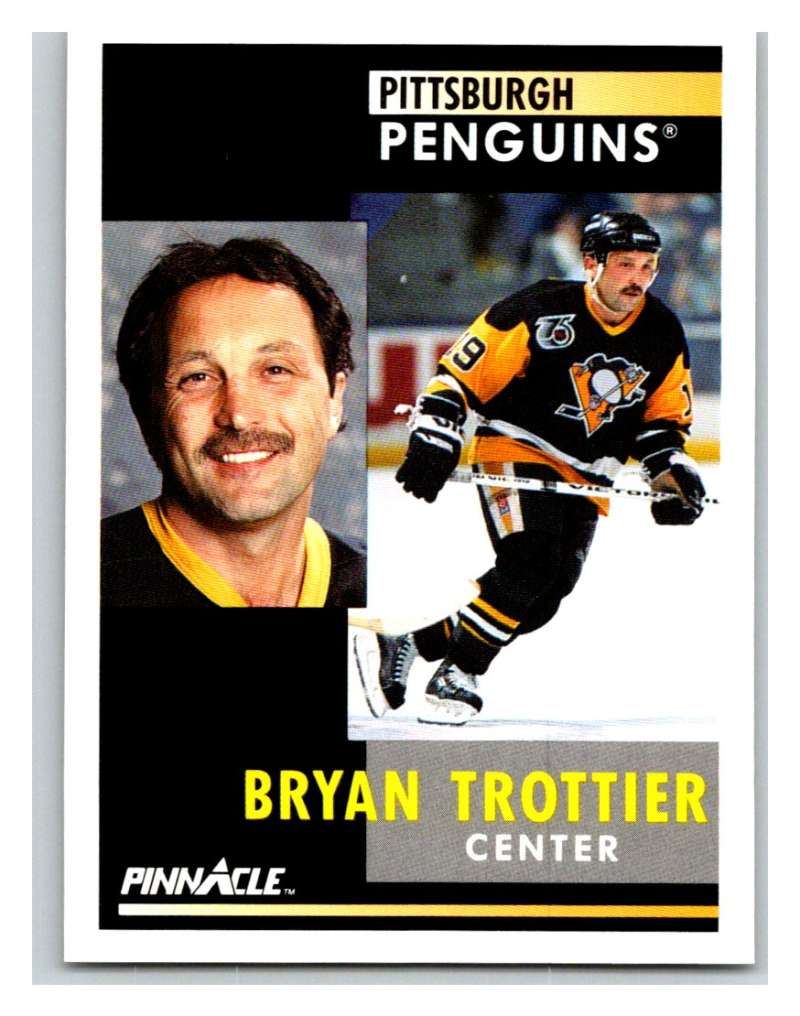 1991-92 Pinnacle #241 Bryan Trottier Penguins Image 1
