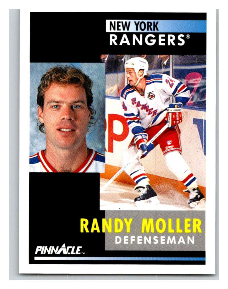 1991-92 Pinnacle #256 Randy Moller NY Rangers Image 1