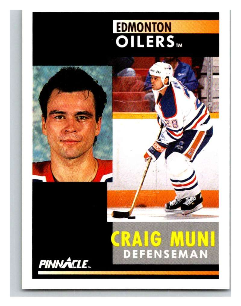 1991-92 Pinnacle #262 Craig Muni Oilers Image 1