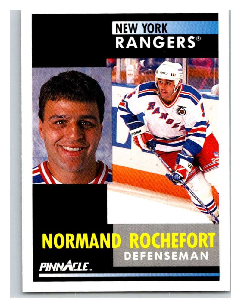 1991-92 Pinnacle #273 Normand Rochefort NY Rangers Image 1