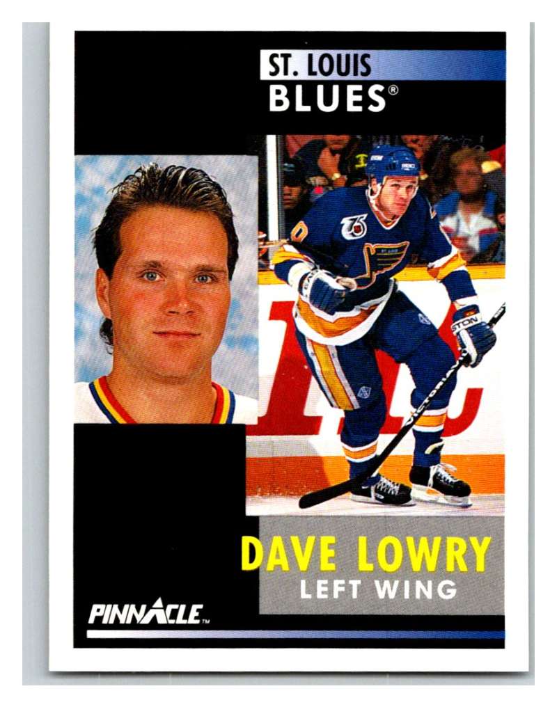 1991-92 Pinnacle #276 Dave Lowry Blues Image 1