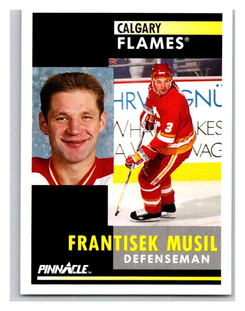 1991-92 Pinnacle #282 Frank Musil Flames Image 1