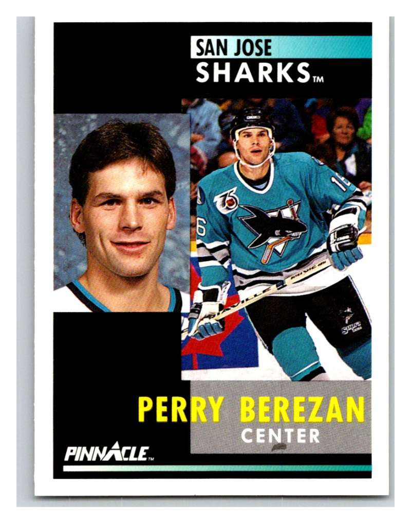 1991-92 Pinnacle #287 Perry Berezan Sharks Image 1