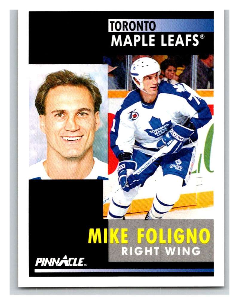 1991-92 Pinnacle #292 Mike Foligno Maple Leafs Image 1