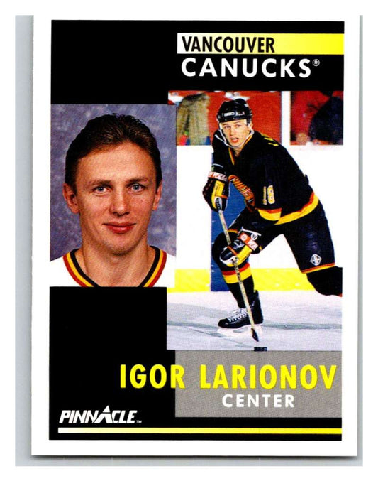 1991-92 Pinnacle #293 Igor Larionov Canucks