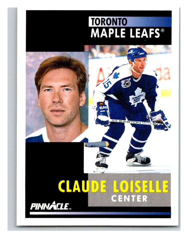 1991-92 Pinnacle #296 Claude Loiselle Maple Leafs Image 1